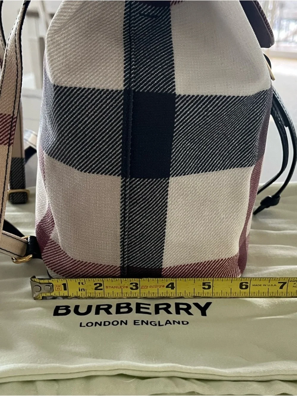 Burberry of Japan Exclusive Blue Label Crestbridge Check Canvas Backpack NWOT